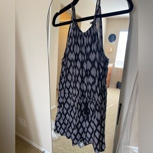 High-Neck black and white paisley cotton romper from Target